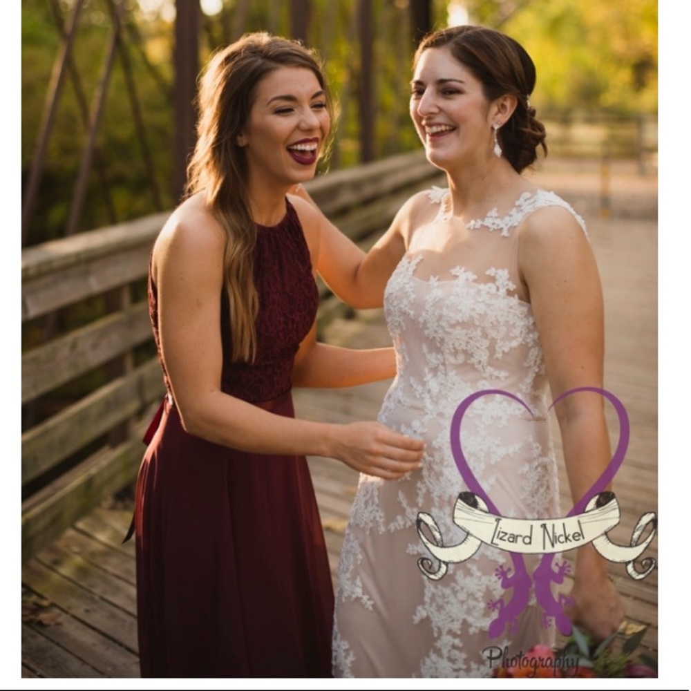 Cranberry bridesmaid dress style b153032